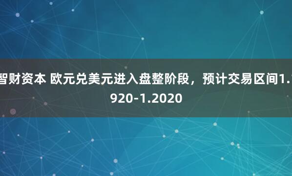 智财资本 欧元兑美元进入盘整阶段，预计交易区间1.1920-1.2020